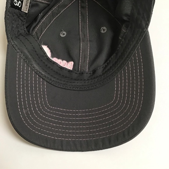 Deer Valley Ski Resort Hat Gear Cap Gray Pink Contrast Stitch Adjusts Vintage - Picture 6 of 11